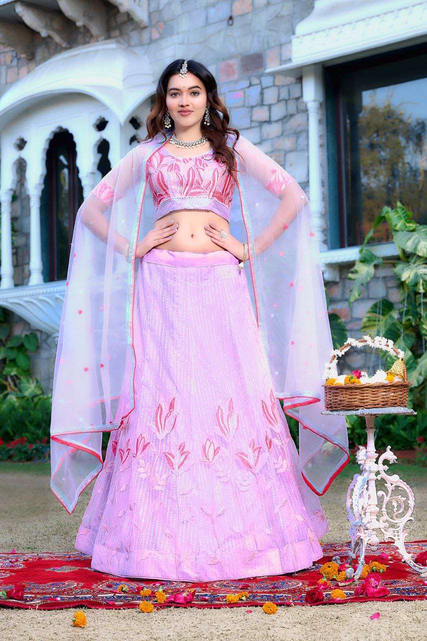 Women's Tussar Silk Patola Printed Lehenga Set with Dupatta - Stitched with Can Can Flair - Image 3