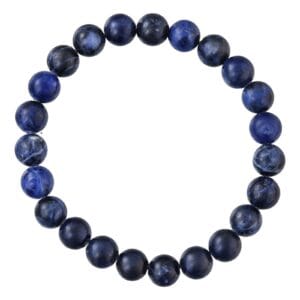 Blue Sodalite - Stone of Wisdom - Handmade Yoga Stretch Elastic Bracelet Natural Stone Crystal Healing Power Energy Gift
