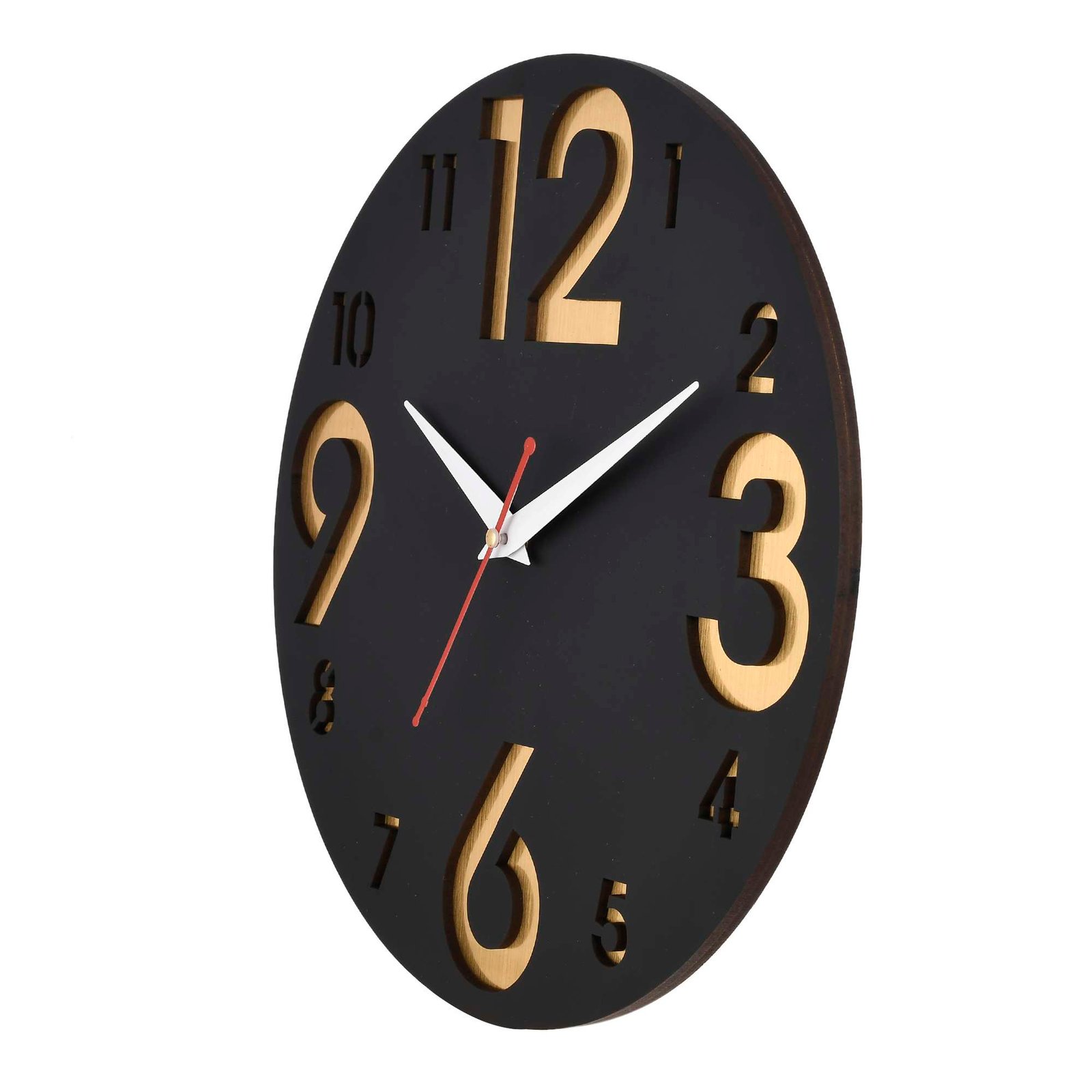 Wooden Silent Non-Ticking Wall Clock for Home Stylish Latest Designer Wall Clock for Home Living Room Bedroom Office Hal