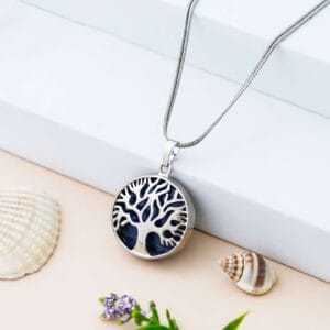Crystal Tree of Life Pendant Simple White crystal Mineral Jewellery for Men Women Pendulum Necklace Family Tree Necklace