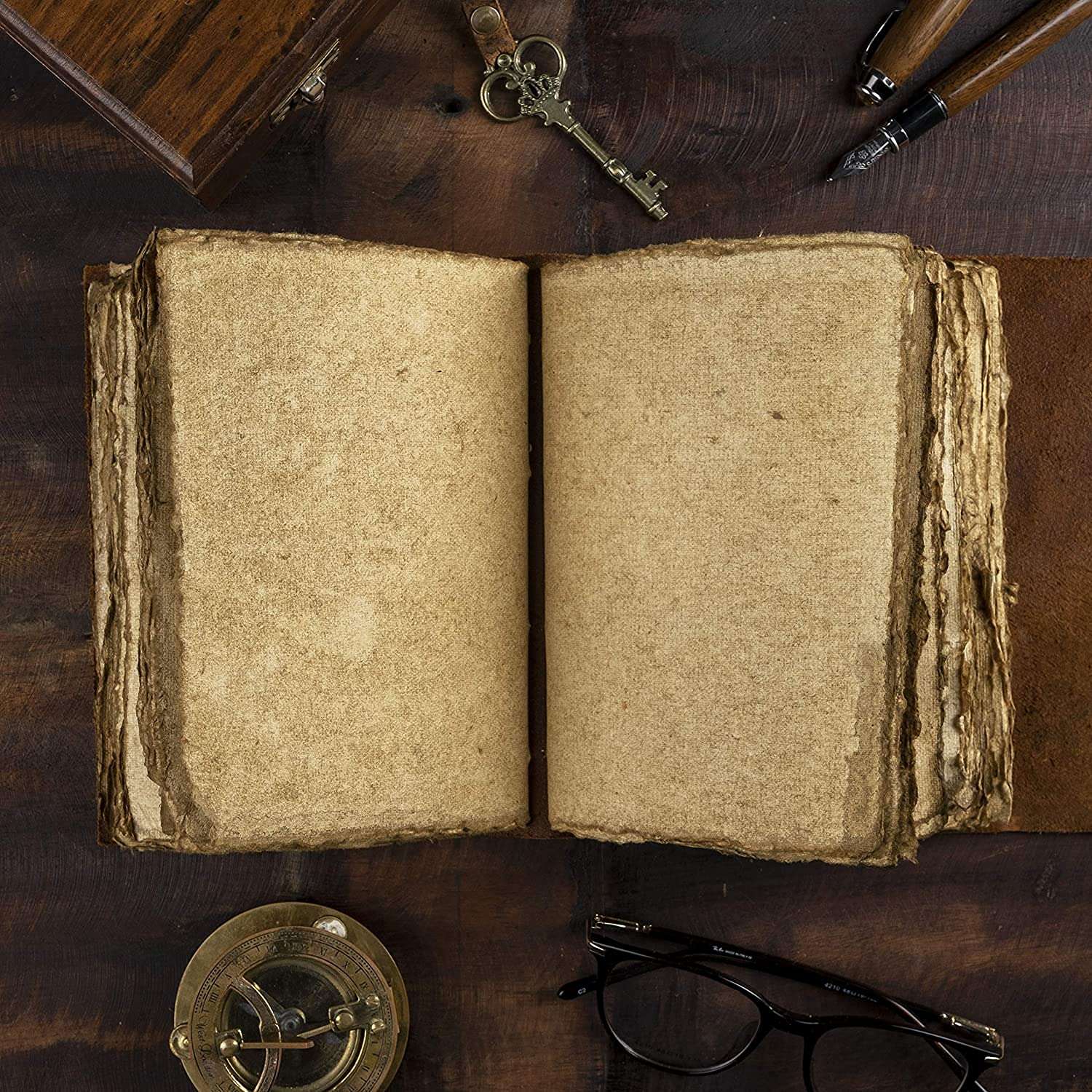 xquisite handmade leather Diary - 200 brown handmade pages - Image 2