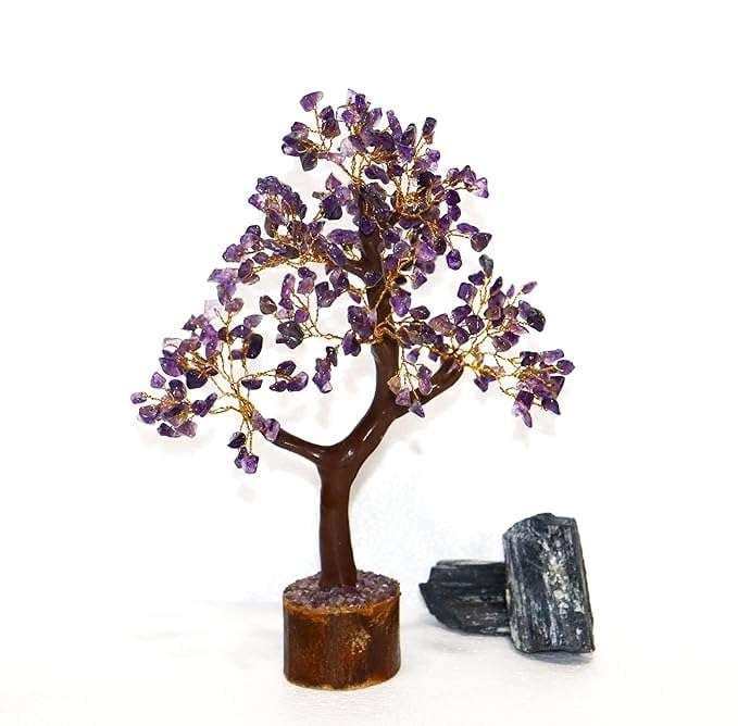 Crystal Tree Good Luck Showpiece for Home Decor Items Crystals Gemstones Bonsai Money Tree for Good Luck, Decoration Gif