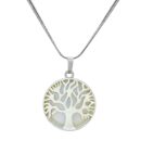 Crystal Tree of Life Pendant Simple White crystal Mineral Jewellery for Men Women Pendulum Necklace Family Tree Necklace