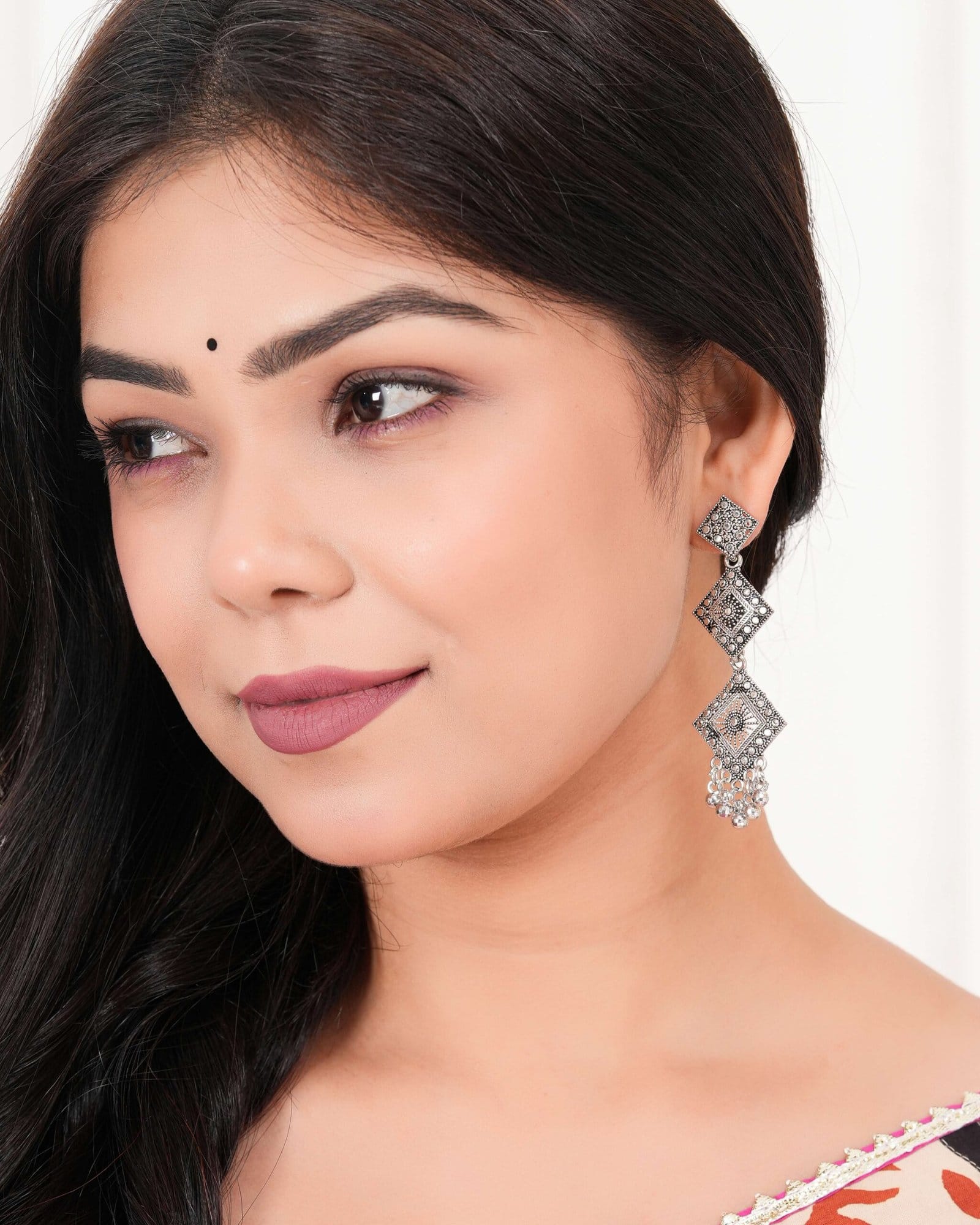 Women Traditional Silver AZ838-OXidised Jhumka Set | German Silver Chand Baliyan & Jhumkas Earrings for Women | Birthday