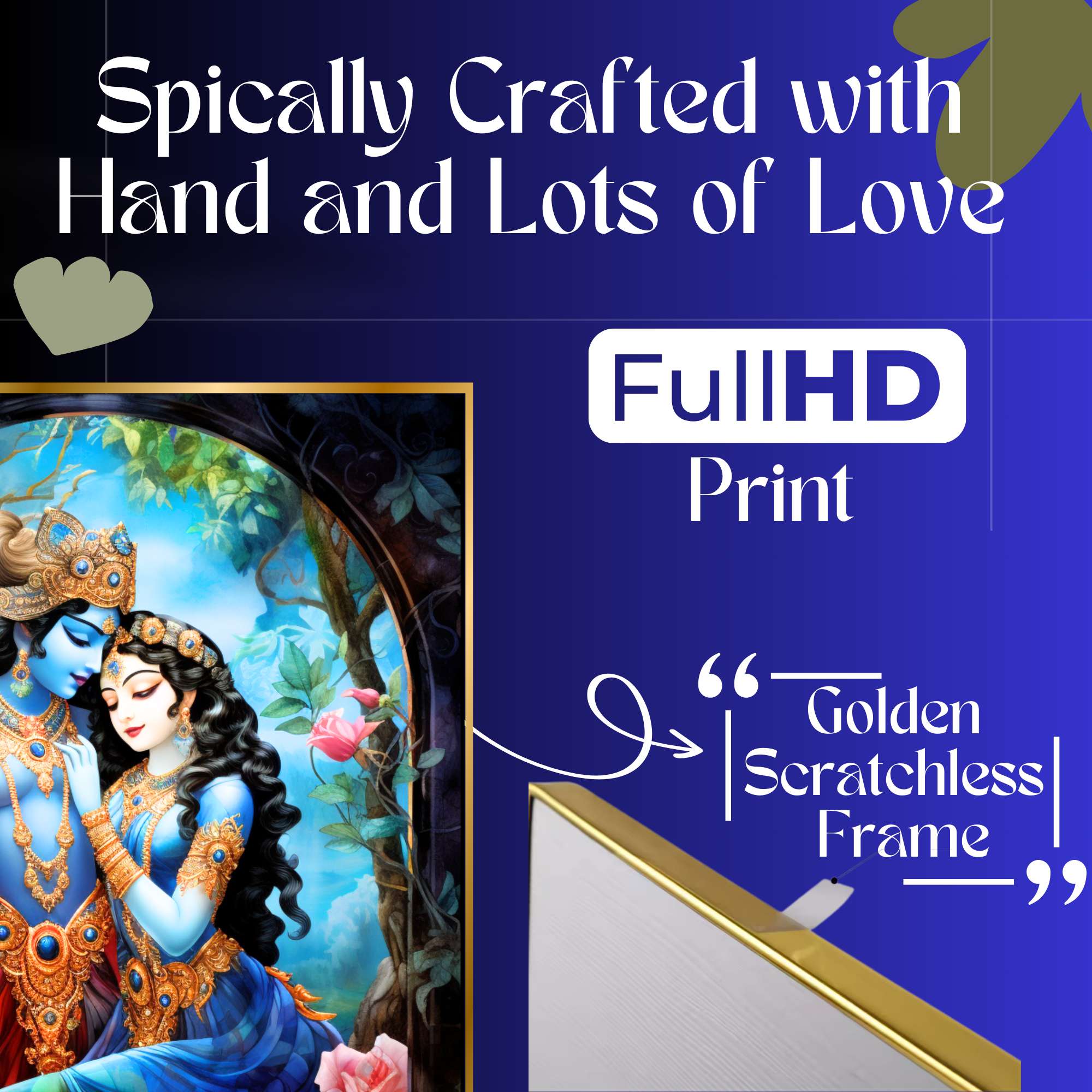 Set of Three Wall Paintings for Wall Dacoration Golden Framed Wall Paintings for Living Room & Bedroom Wall Art for Home