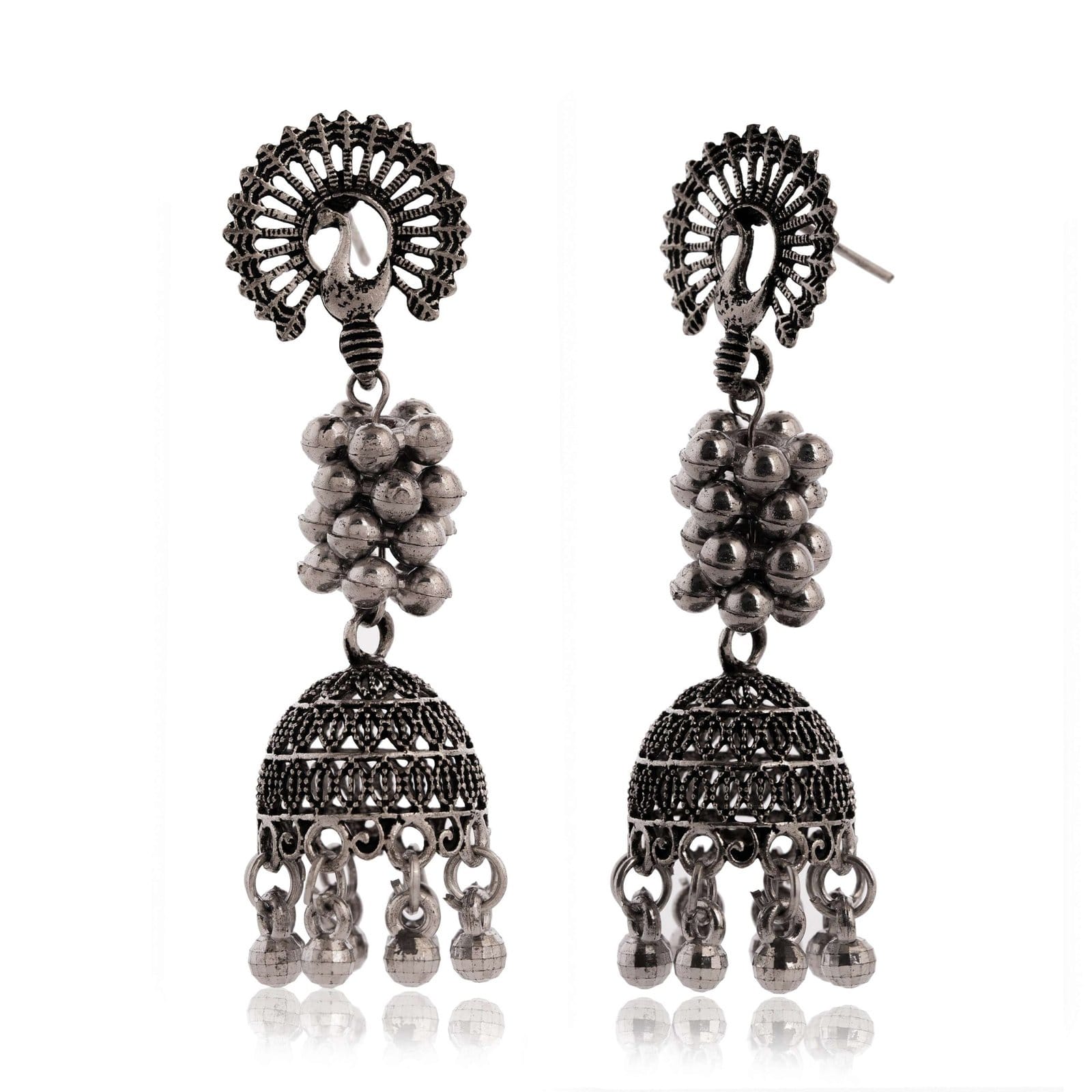 Women's Indian Bollywood Stylish AZ838-OXidised Earrings Traditional Ethnic Jhumka/Jhumki Earrings for Women Unique Desi