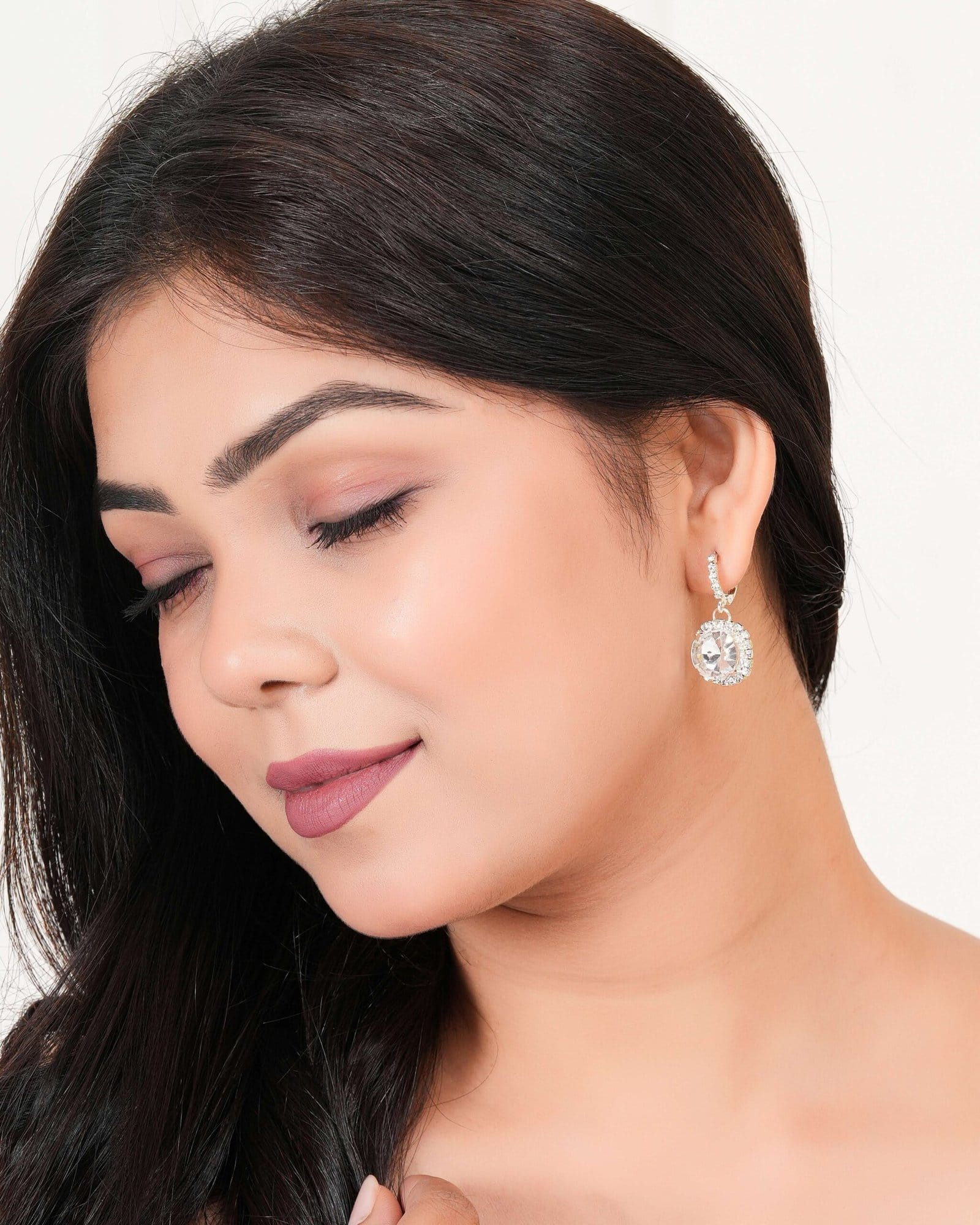Women's Square Drop Earrings, Dangling Silver Earrings, Hammered Earrings, Geometric Earrings, Ethnic Earrings, Boho Ear