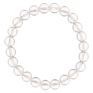 Clear Quartz Bracelet for Women Men's Gifts - Protection Healing Crystal Bracelet - 8mm Gemstone Beaded Adjustable