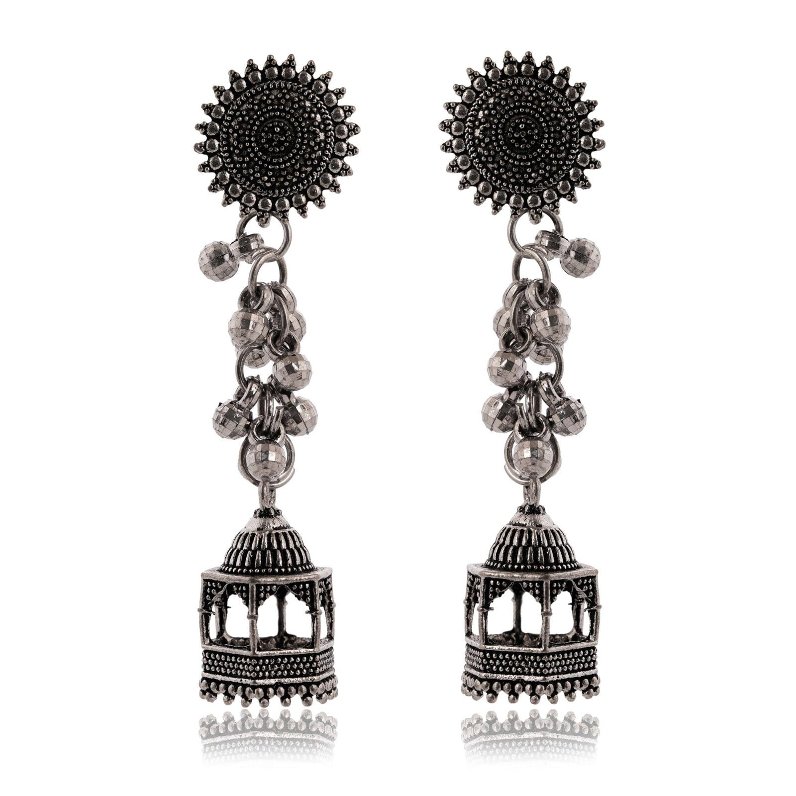 Women's Indian Bollywood Stylish AZ838-OXidised Drop Dangles Earrings Traditional Ethnic Jhumka/Jhumki Earrings for Wome
