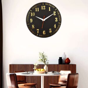 Wooden Silent Non-Ticking Wall Clock for Home Stylish Latest Designer Wall Clock for Home Living Room Bedroom Office Hal