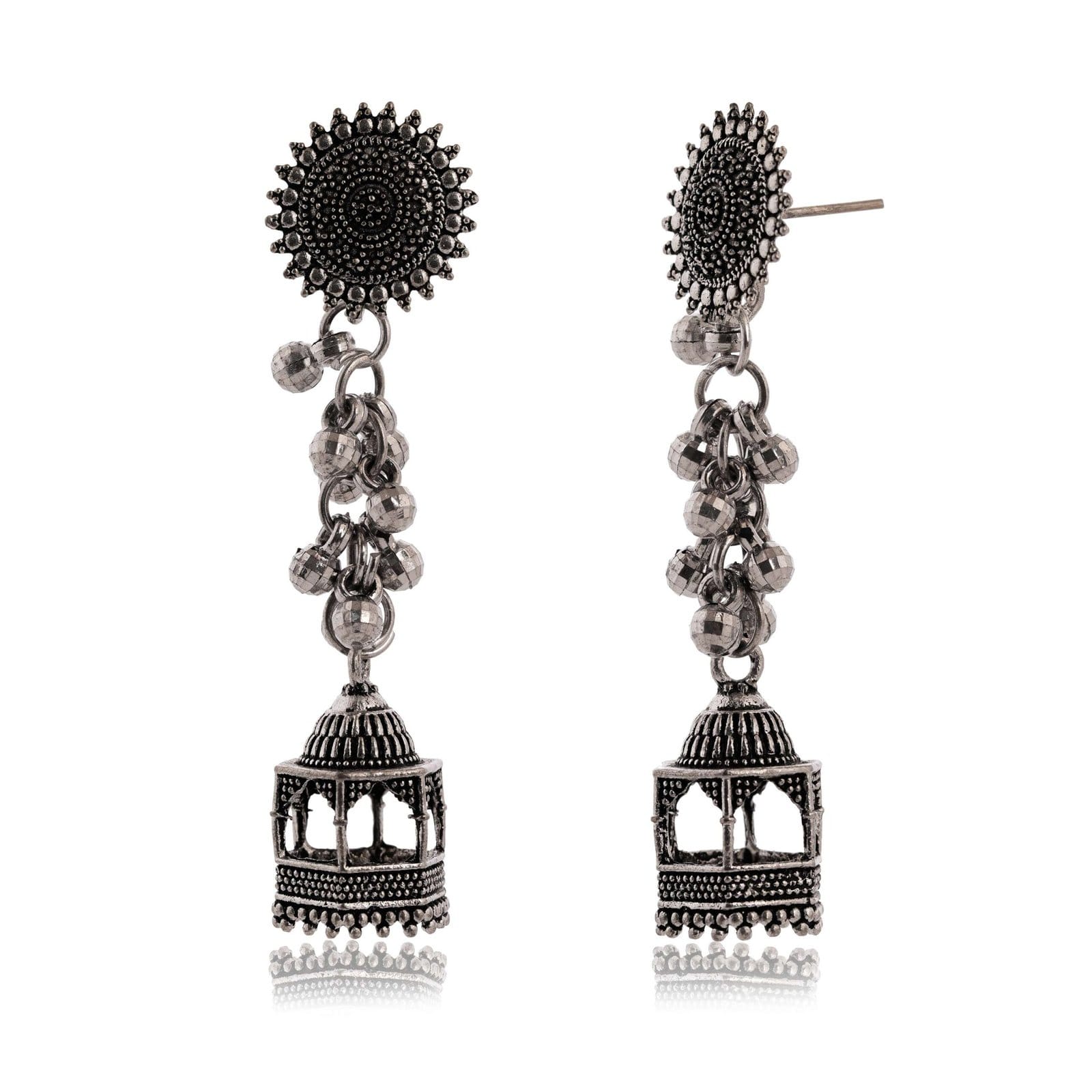 Women's Indian Bollywood Stylish AZ838-OXidised Drop Dangles Earrings Traditional Ethnic Jhumka/Jhumki Earrings for Wome