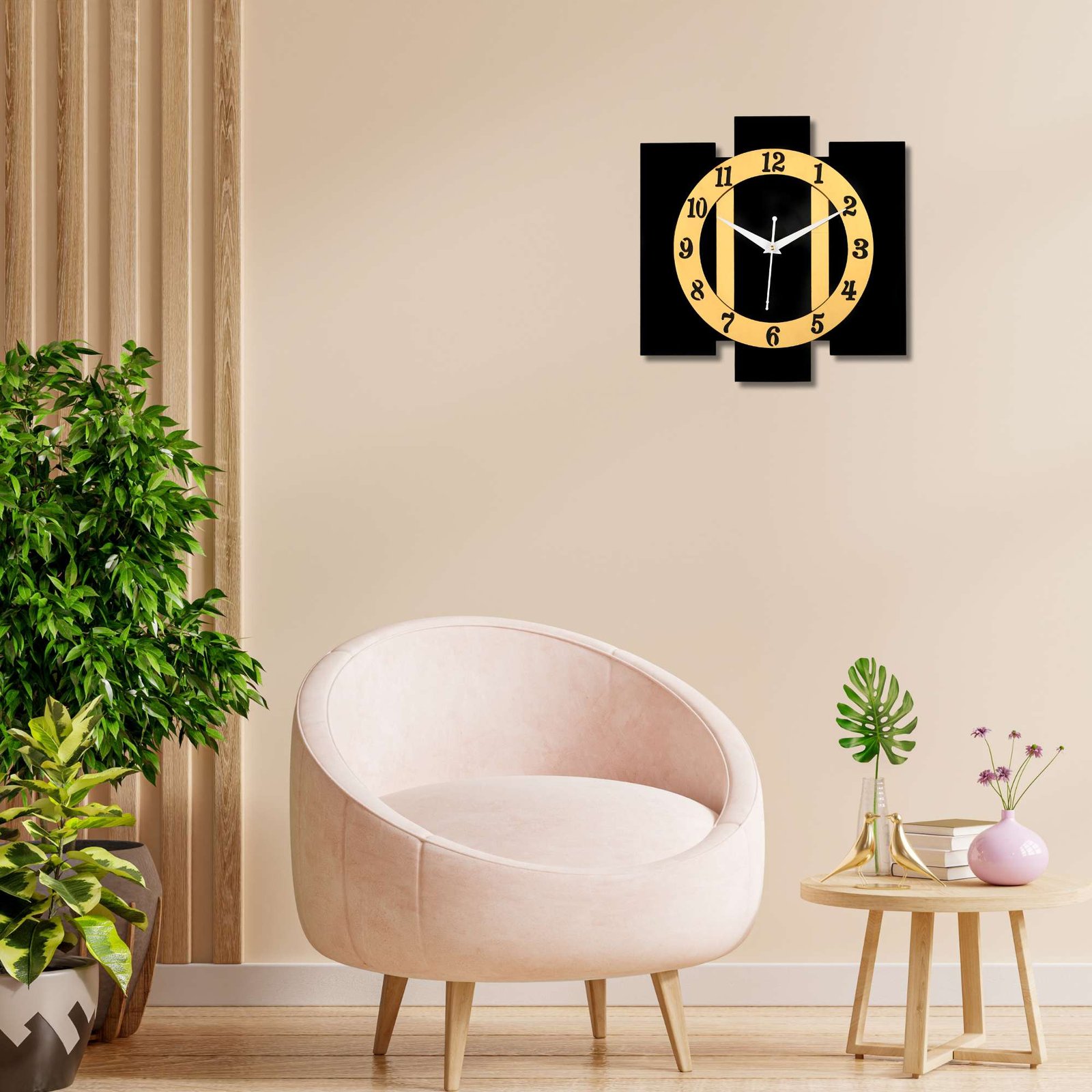 Wooden Silent Non-Ticking Wall Clock for Home Stylish Latest Designer Wall Clock for Home Living Room Bedroom Office Hal