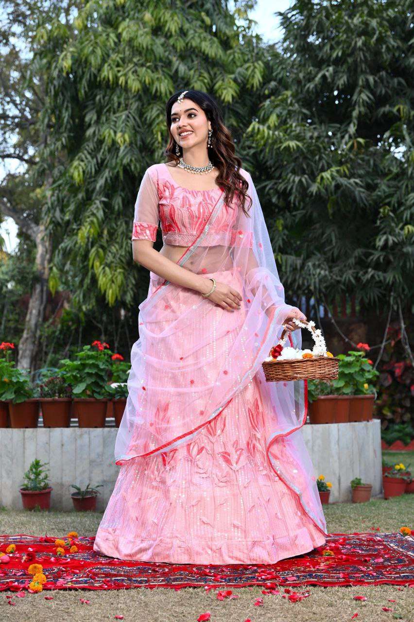 Women's Tussar Silk Patola Printed Lehenga Set with Dupatta - Stitched with Can Can Flair - Image 9