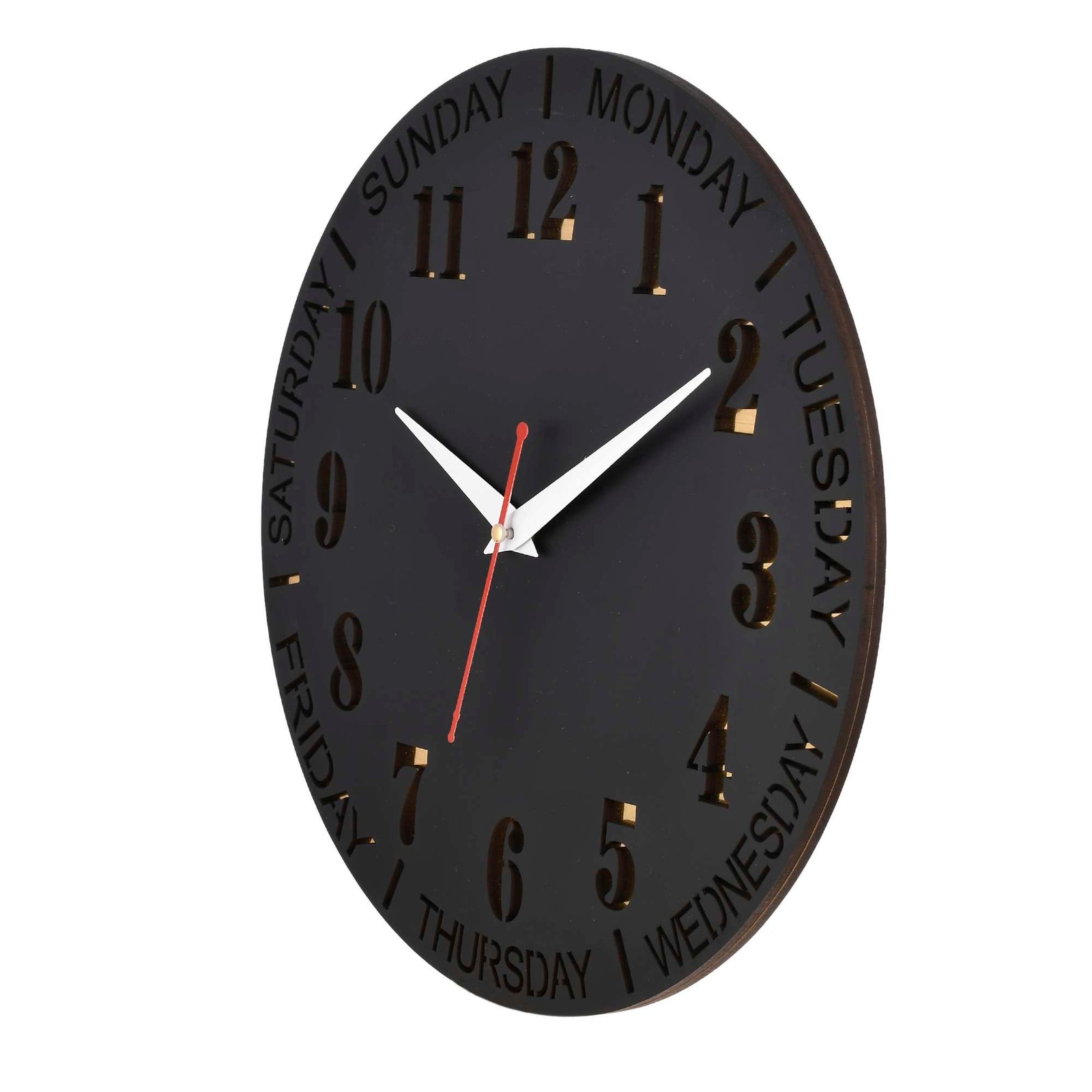 Wooden Silent Non-Ticking Wall Clock for Home Stylish Latest Designer Wall Clock for Home Living Room Bedroom Office Hal