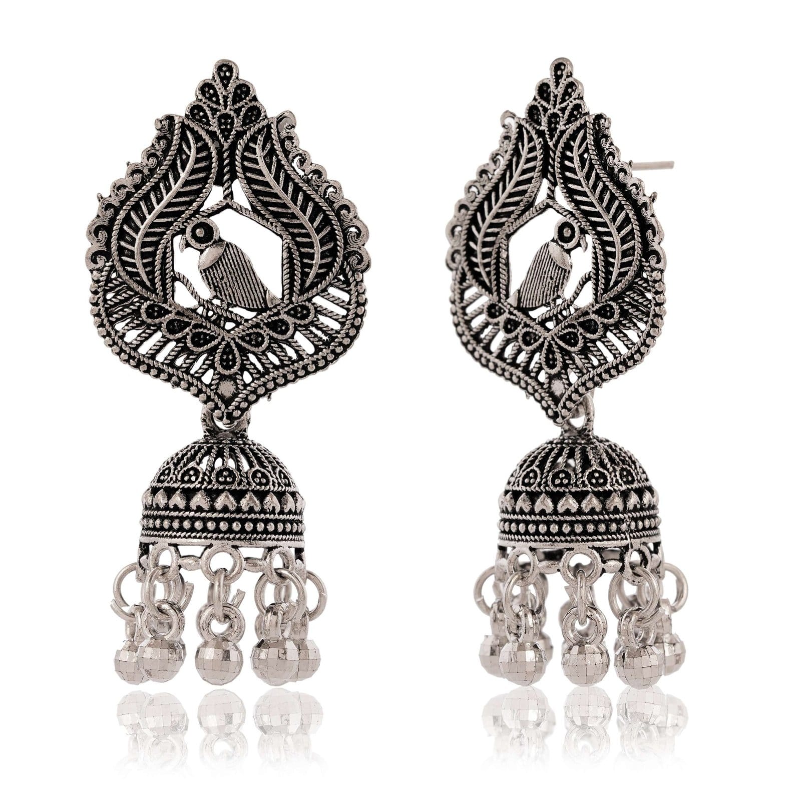 Women's Indian Bollywood Stylish AZ838-OXidised Earrings Traditional Ethnic Jhumka/Jhumki Earrings for Women Unique Desi