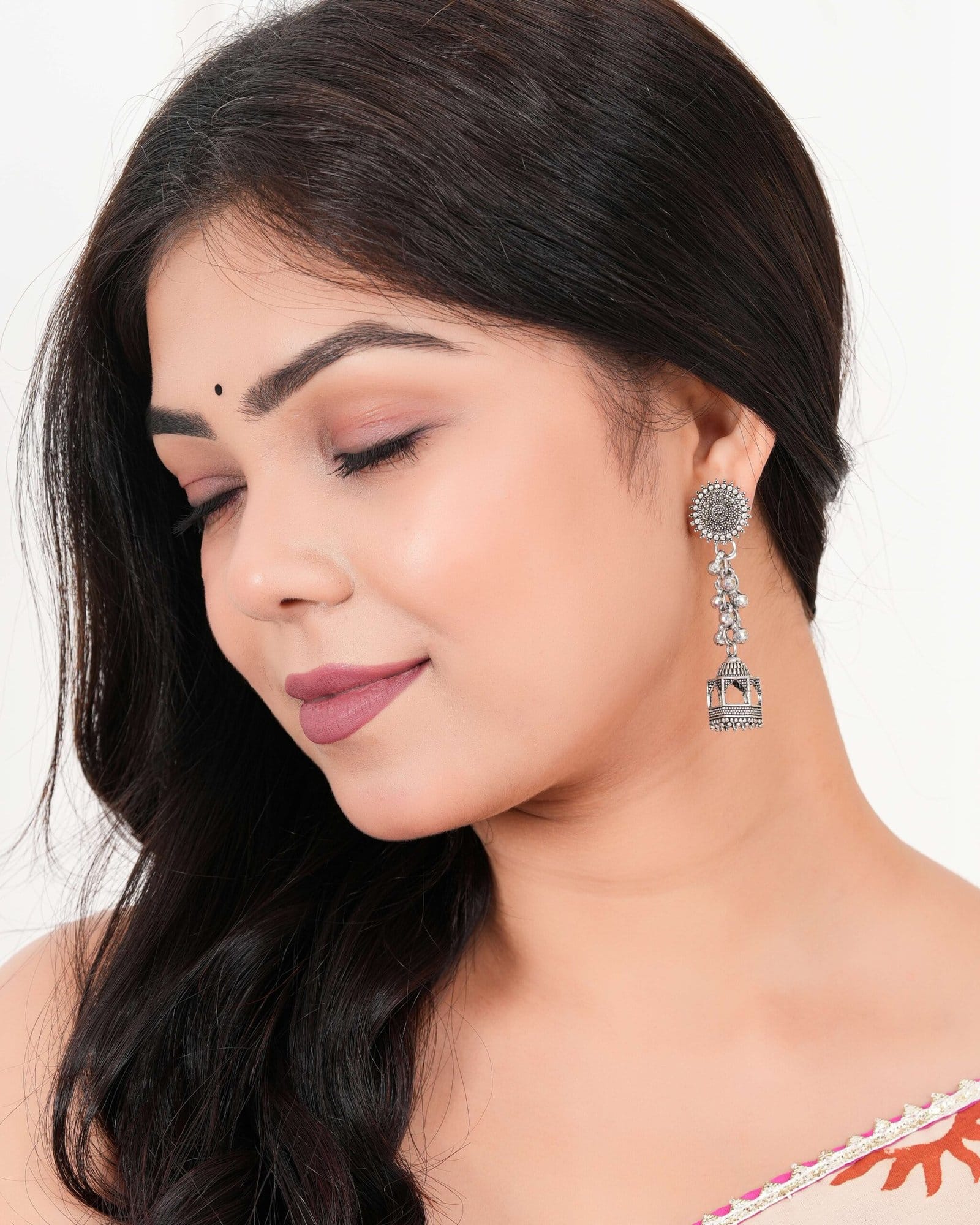 Women's Indian Bollywood Stylish AZ838-OXidised Drop Dangles Earrings Traditional Ethnic Jhumka/Jhumki Earrings for Wome