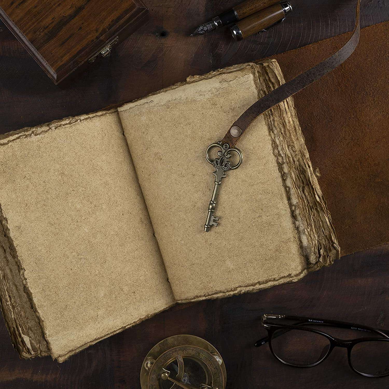xquisite handmade leather Diary - 200 brown handmade pages - Image 6