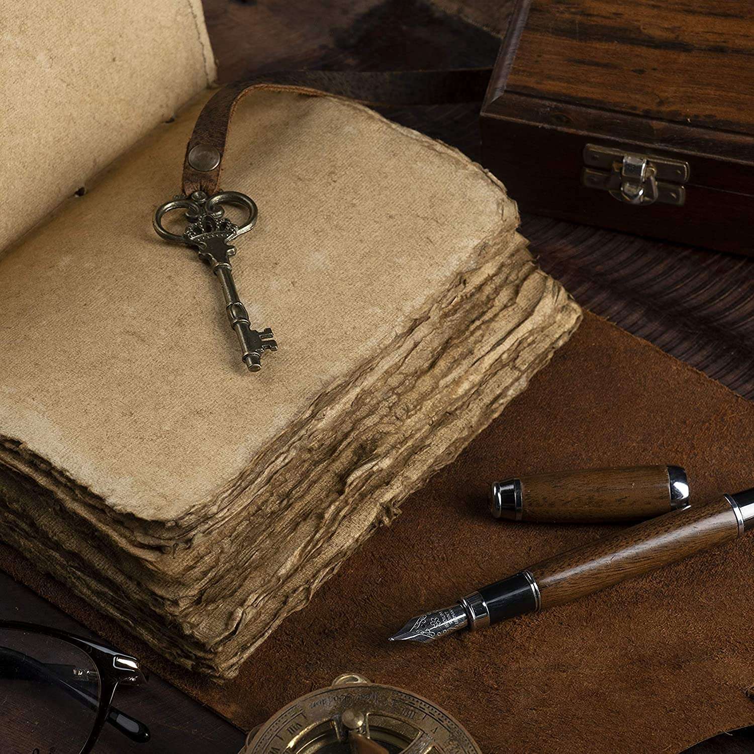xquisite handmade leather Diary - 200 brown handmade pages - Image 3