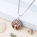 Crystal Tree of Life Pendant Simple White crystal Mineral Jewellery for Men Women Pendulum Necklace Family Tree Necklace
