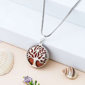 Crystal Tree of Life Pendant Simple White crystal Mineral Jewellery for Men Women Pendulum Necklace Family Tree Necklace