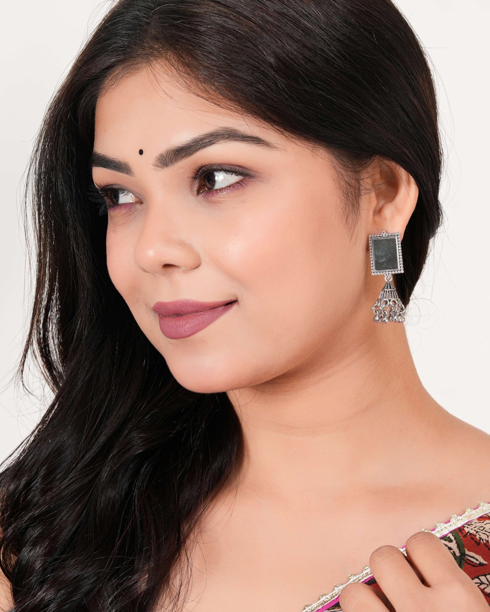 Women Traditional Silver AZ838-OXidised Jhumka Set | German Silver Chand Baliyan & Jhumkas Earrings for Women | Birthday