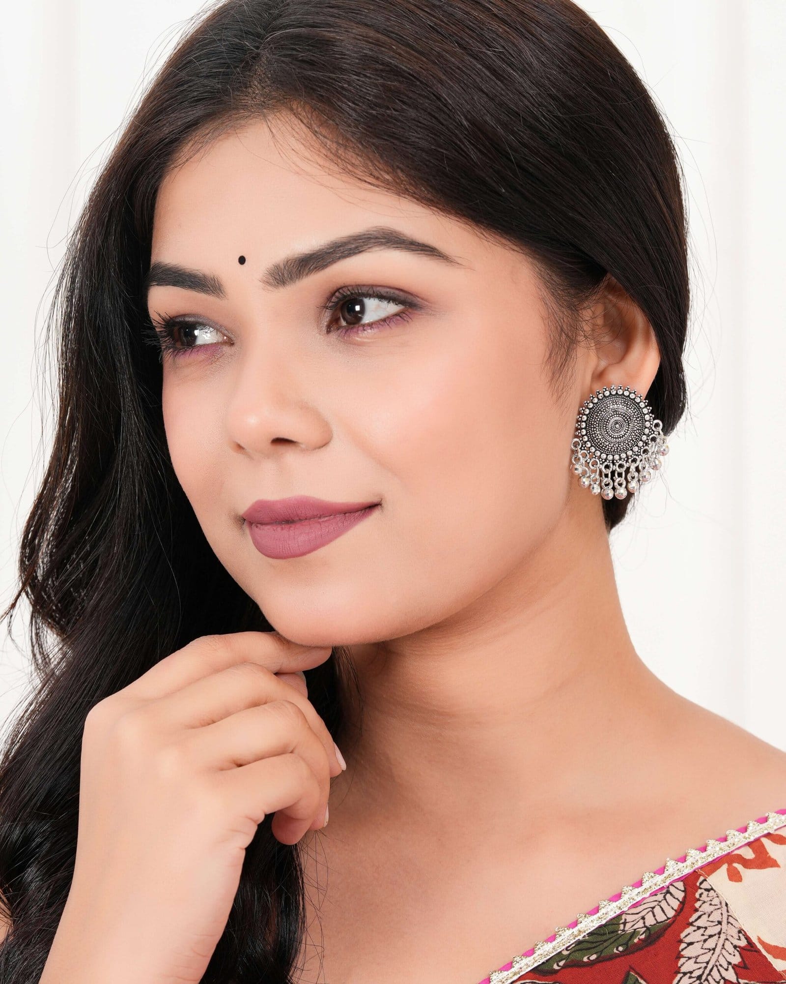 Earrings for Women Traditional Silver AZ838-OXidised Jhumka Set | German Silver Chand Baliyan & Jhumkas Earrings | Birth