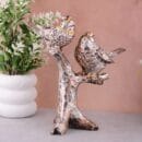 Resin Handcrafted Birds Couple On Tree Showpiece Bird Statue For Home Dcor Living Room Bedroom Table Top Antique Garden