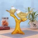 Resin Handcrafted Birds Couple On Tree Showpiece Bird Statue For Home Dcor Living Room Bedroom Table Top Antique Garden