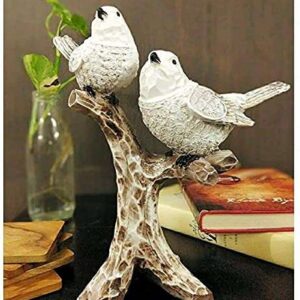 Resin Handcrafted Birds Couple On Tree Showpiece Bird Statue For Home Dcor Living Room Bedroom Table Top Antique Garden