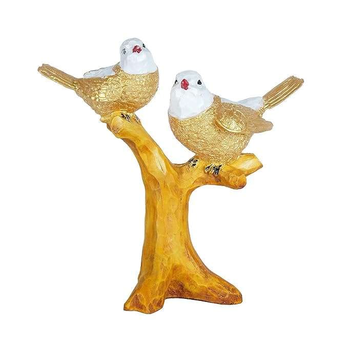 Resin Handcrafted Birds Couple On Tree Showpiece Bird Statue For Home Dcor Living Room Bedroom Table Top Antique Garden