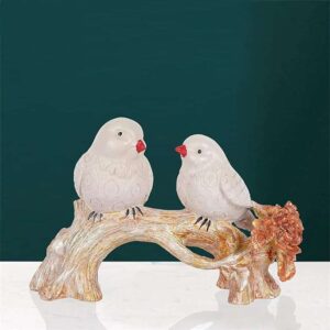 Resin Handcrafted Birds Couple On Tree Showpiece Bird Statue For Home Dcor Living Room Bedroom Table Top Antique Garden